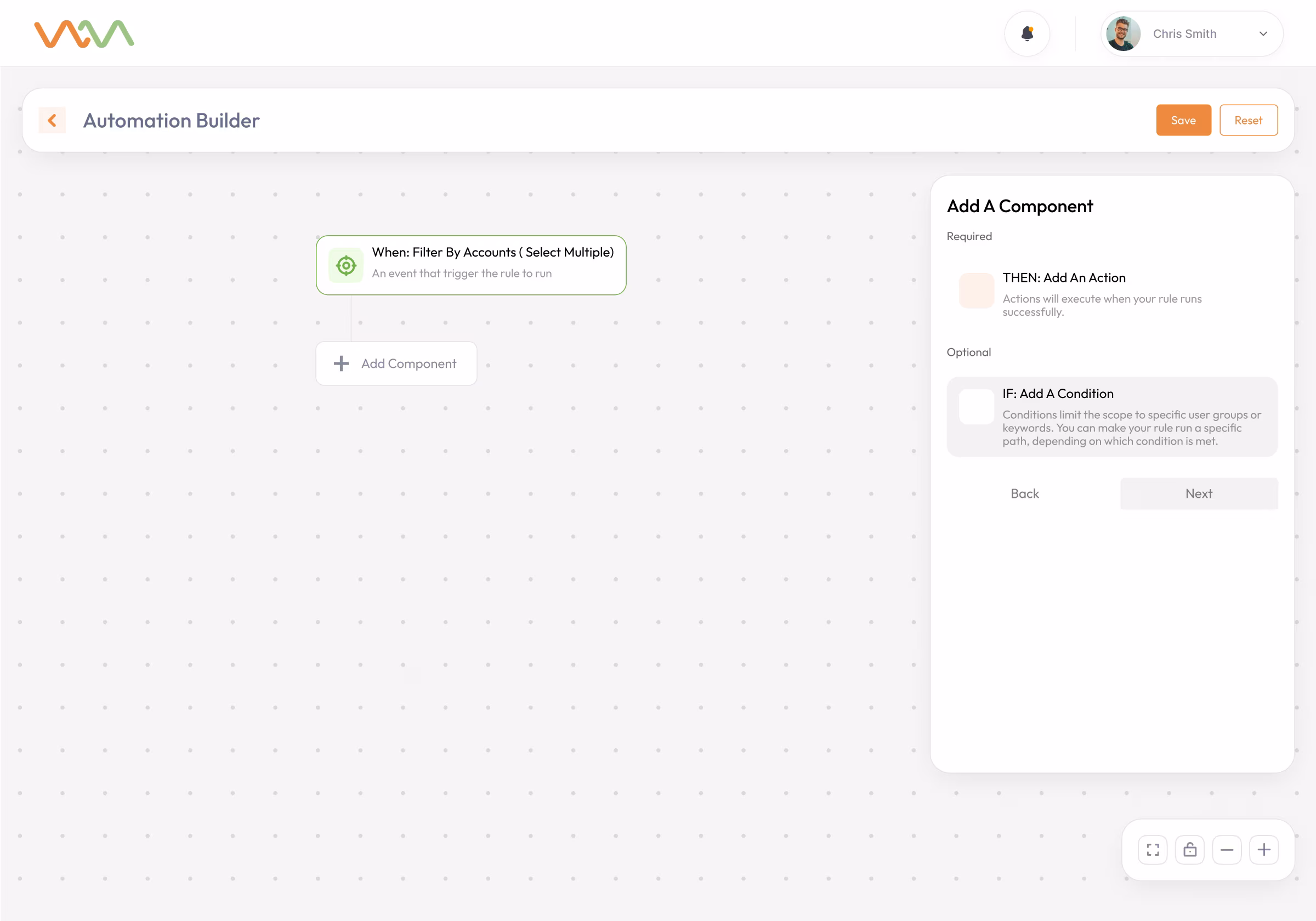 FinCore: Workflow Rule Engine, screen 3