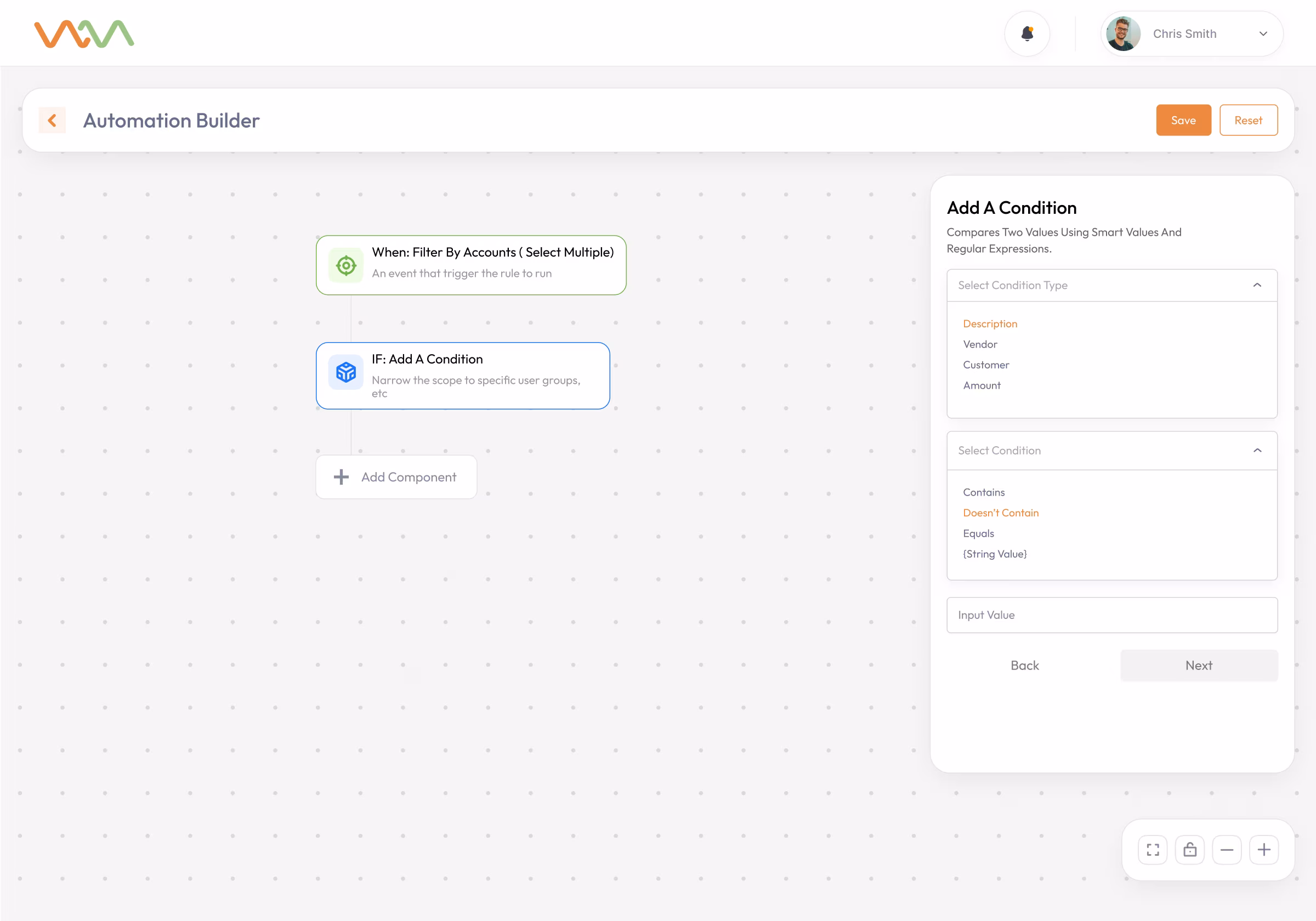 FinCore: Workflow Rule Engine, screen 6